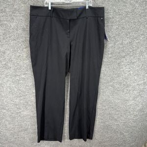 New Apt. 9 Dress Pants Women 22W Plus Black High Rise Flat Front Straight Casual